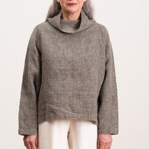 Black Crane tube top sage wool blend S